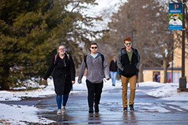 Students walking on campus. Link to Tangible Personal Property